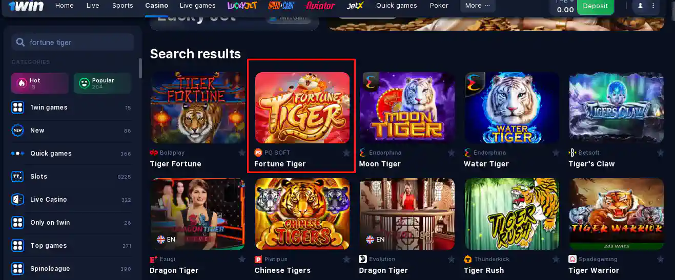 1win Fortune Tiger